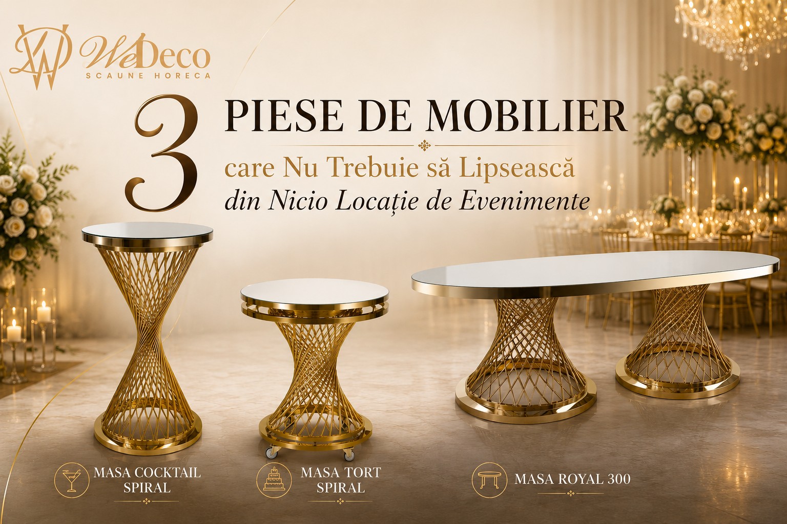3 Piese de Mobilier care Nu Trebuie să Lipsească din Nicio Locație de Evenimente