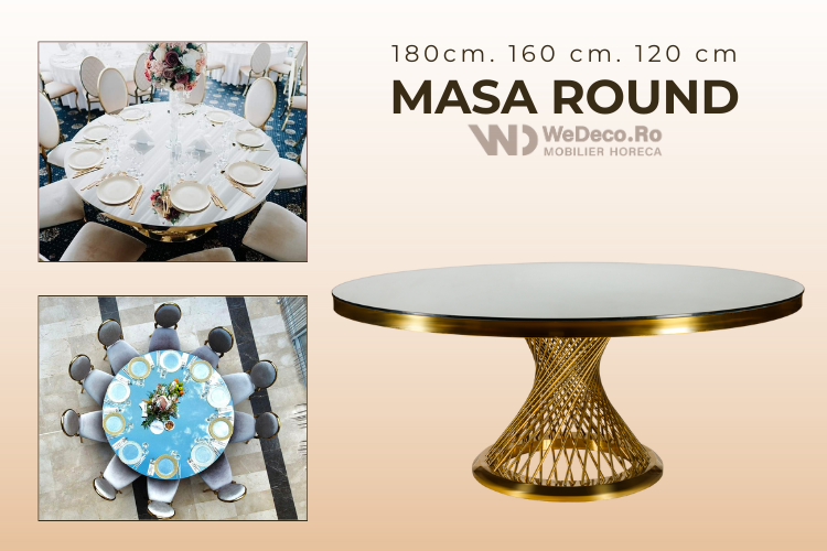 Masa Round – Simbolul Eleganței pentru Evenimente de Excepție