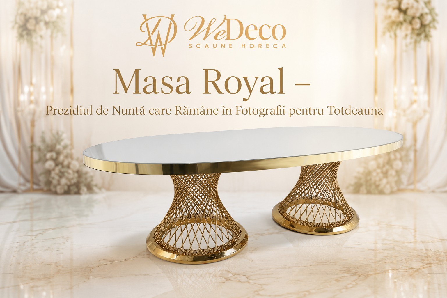 Masa Royal – Prezidiul de Nuntă care Rămâne în Fotografii pentru Totdeauna