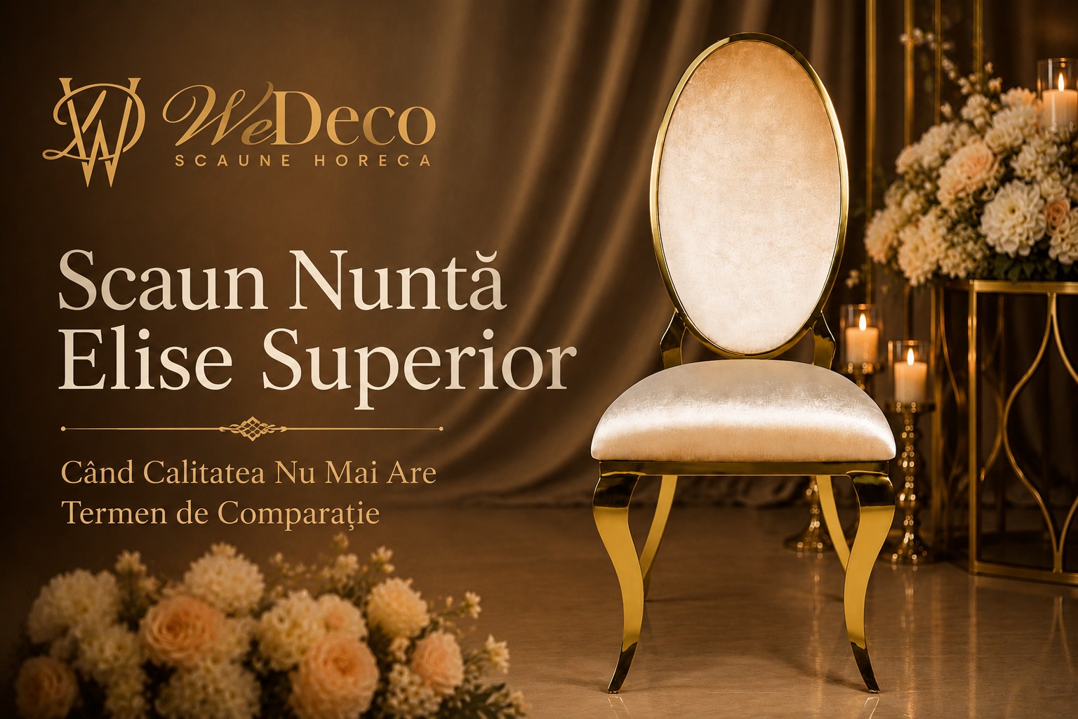 Scaun Nuntă Elise Superior – Când Calitatea Nu Mai Are Termen de Comparație
