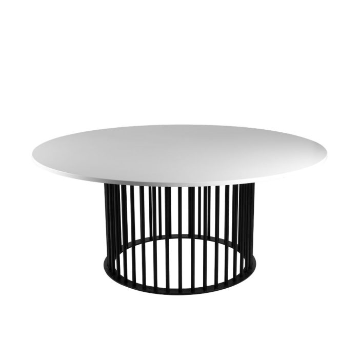 Masă Luna din oțel vopsit cu design modern și structură rezistentă, ideală pentru saloane de evenimente, restaurante și hoteluri - fata