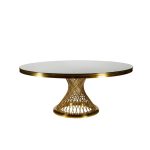 Masă rotundă Round 180 din oțel inoxidabil cu design elegant și structură rezistentă, ideală pentru saloane de evenimente, restaurante și hoteluri - fata