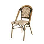 Scaun French în stil bistro parizian din lemn cu împletitură ratan, pentru terase și cafenele - model 3