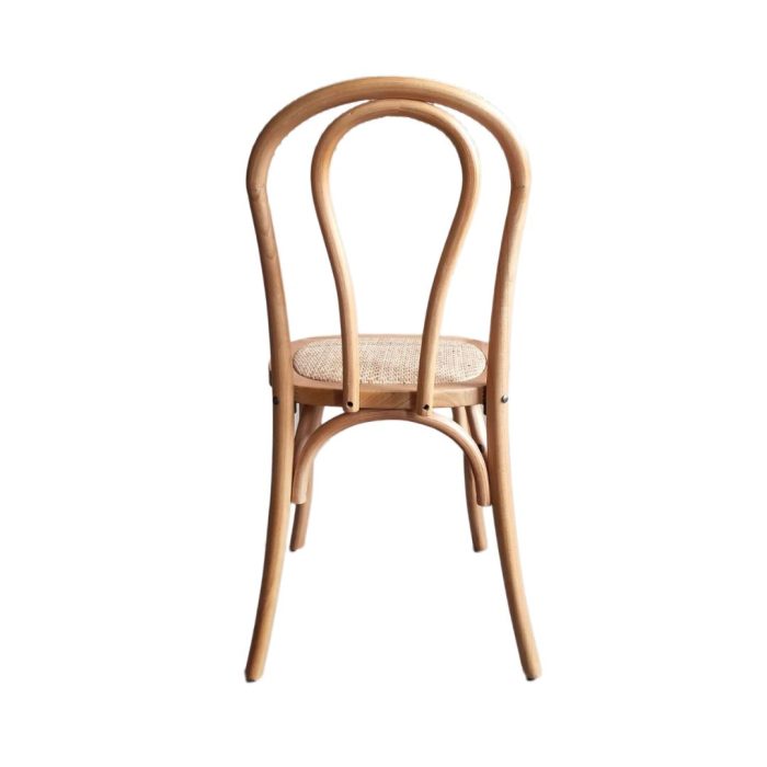 Scaun de evenimente Provence din lemn masiv cu design rustic elegant, pentru nunți în aer liber și restaurante - spate