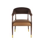 Scaun de evenimente Aurora din aluminiu, design elegant cu aspect de lemn pentru săli de nuntă - fata