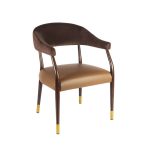 Scaun de evenimente Aurora din aluminiu, design elegant cu aspect de lemn pentru săli de nuntă - semiprofil